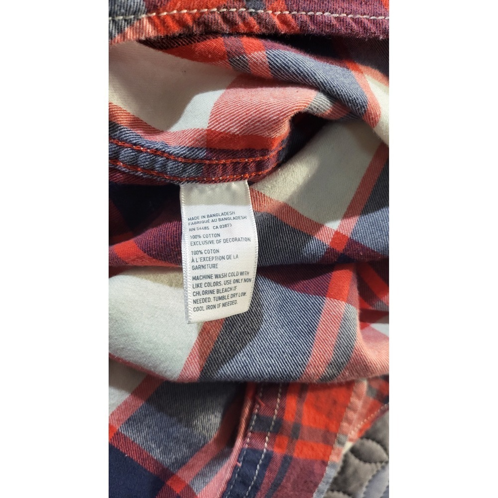 American Eagle Flannel Shirt Classic Fit Button Up Plaid Red Blue Size‎ M - Picture 12 of 12